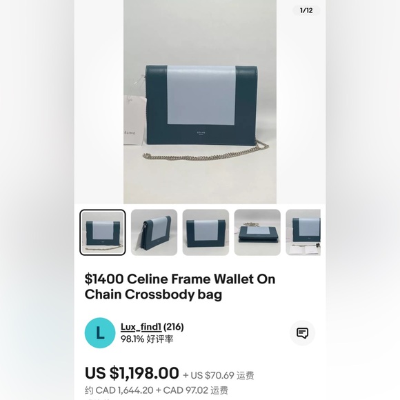 Authentic Celine Frame leather crossbody - Picture 12 of 12